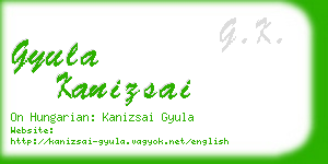 gyula kanizsai business card